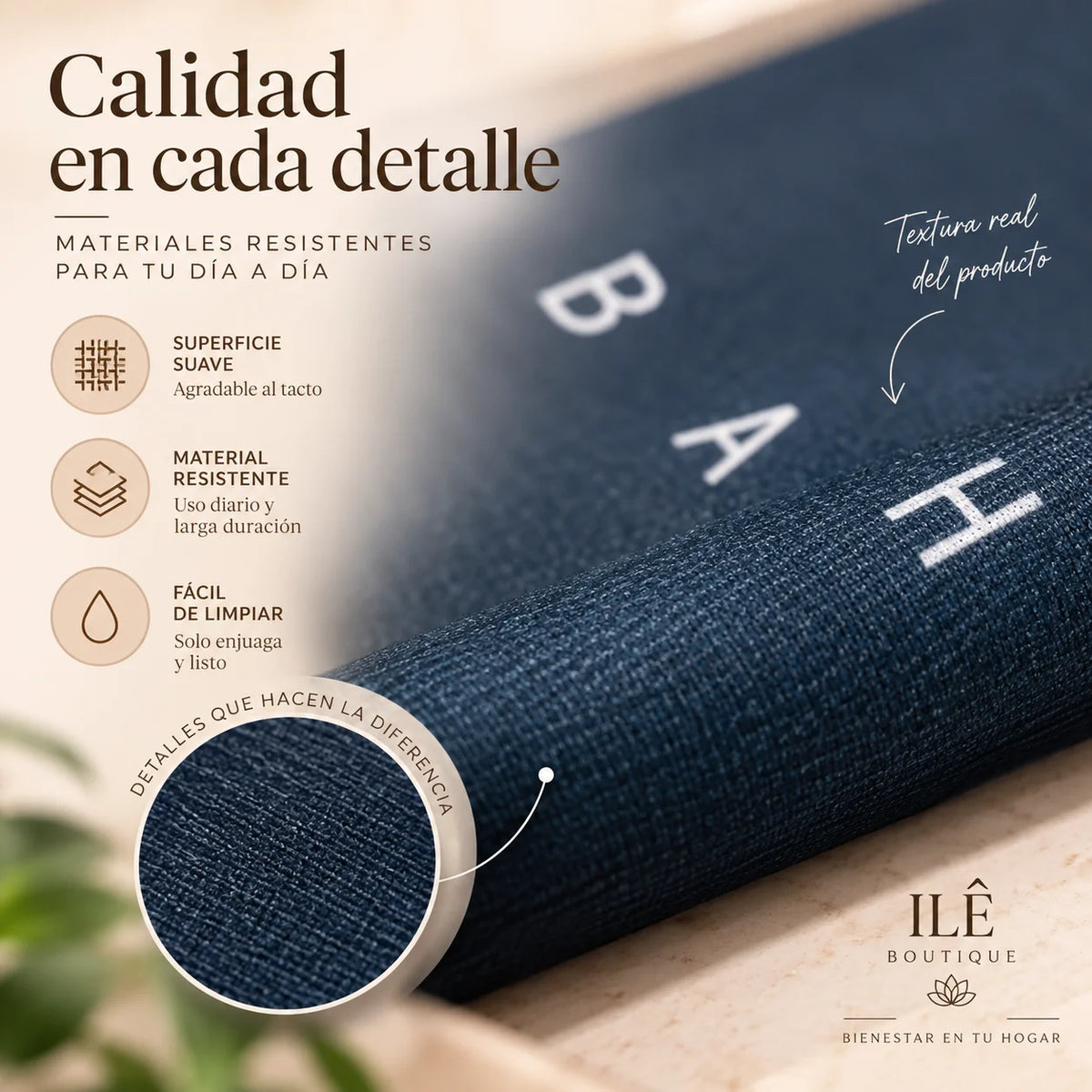 Alfombra antideslizante de secado rápido para baño