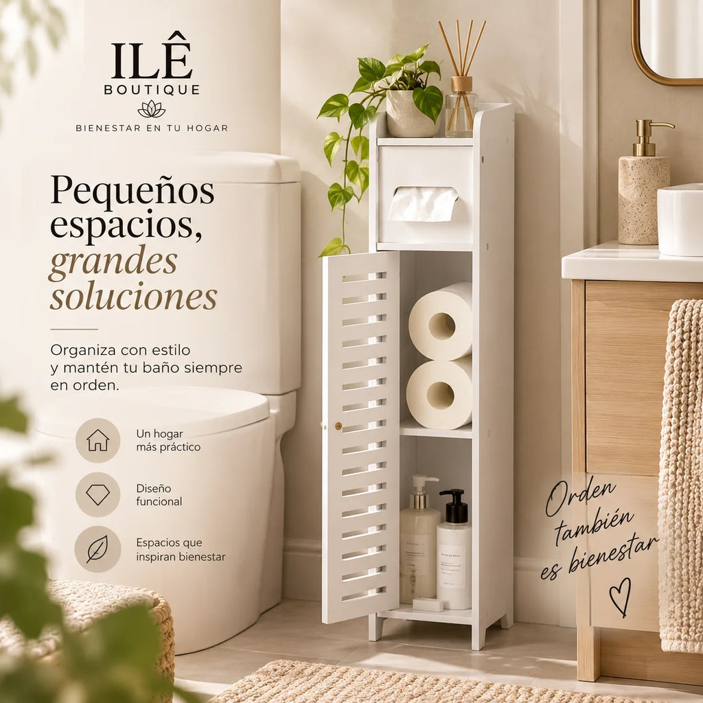 Organizador de baño Slim con puerta