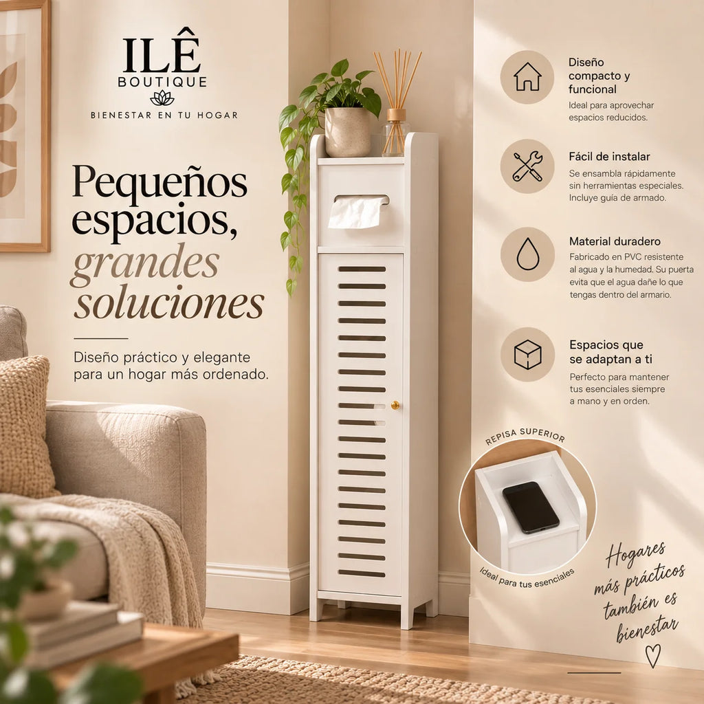 Organizador de baño Slim con puerta