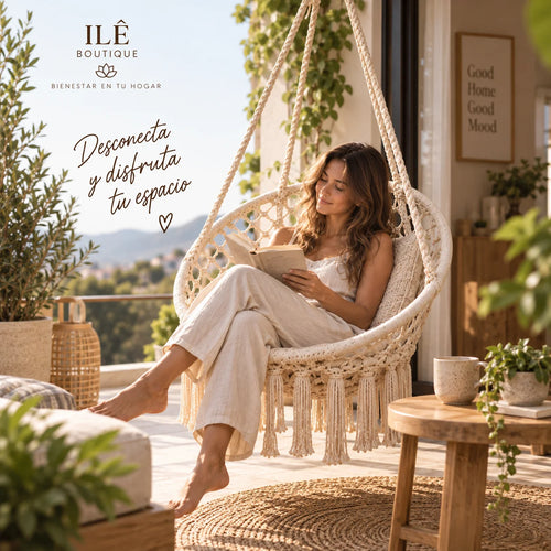Hamaca de Macramé Premium - Confort y Relajación para tu Hogar