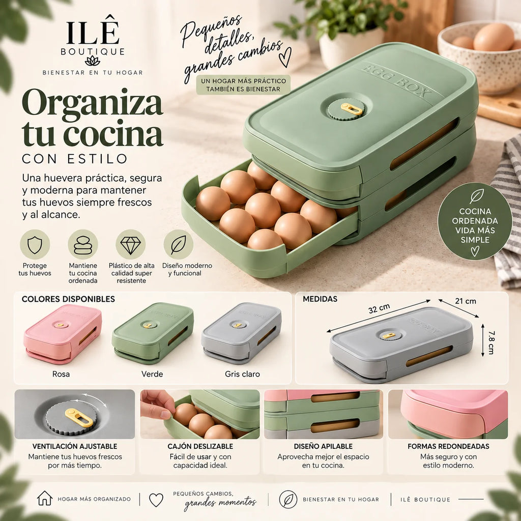 Organizador de Huevos Apilable
