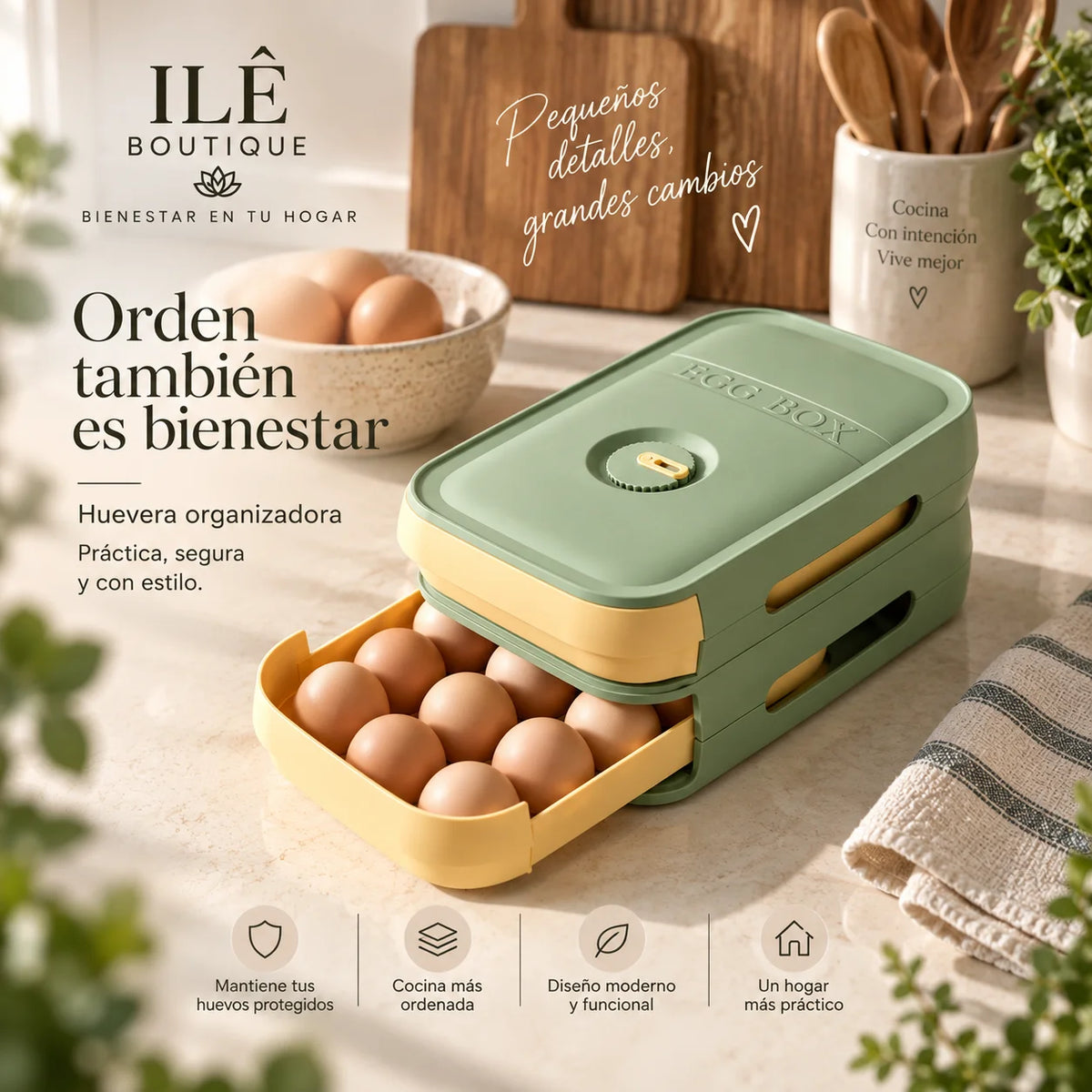 Organizador de Huevos Apilable