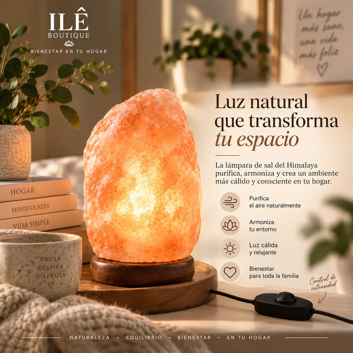 Lámpara de Sal del Himalaya