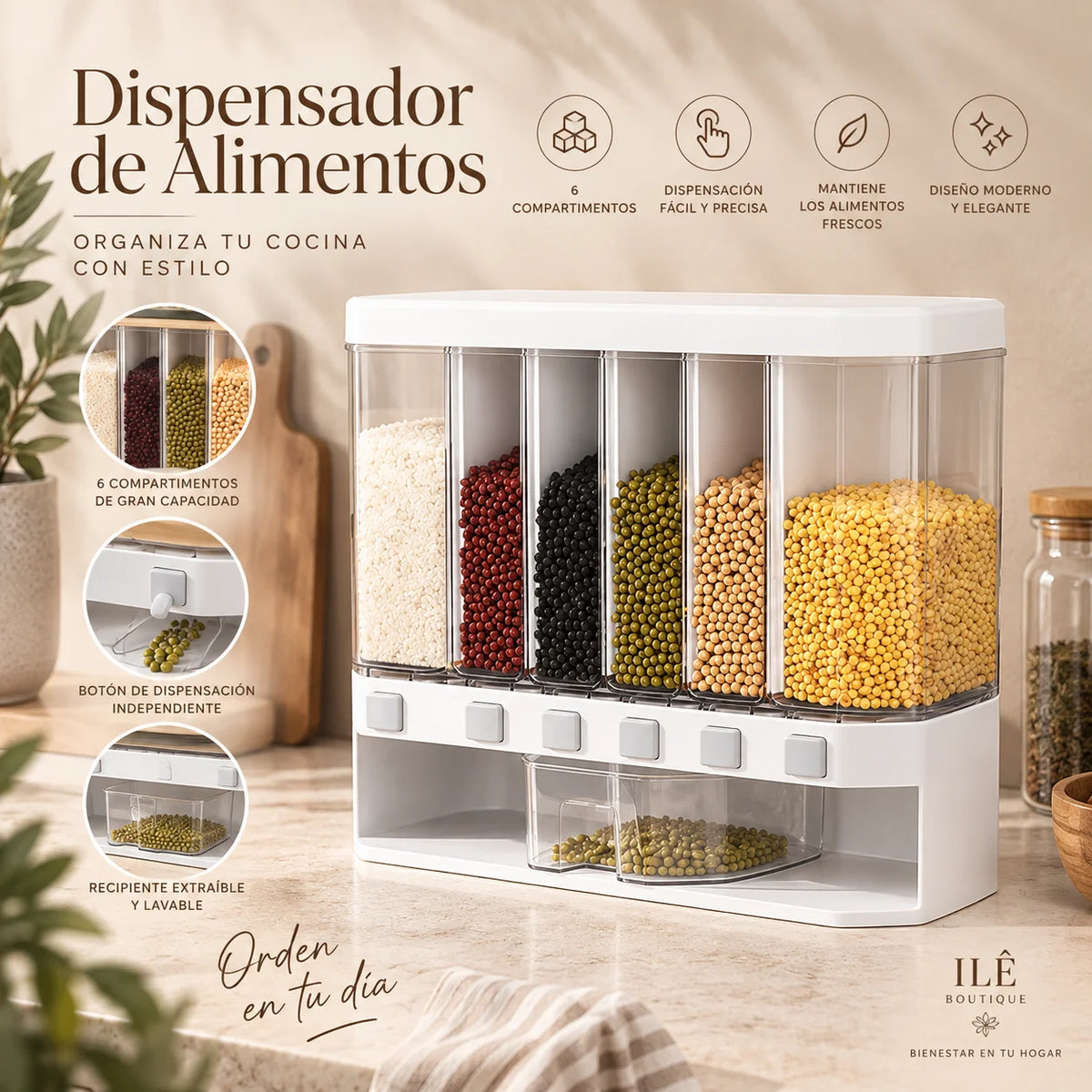 Dispensador de Granos y Cereales