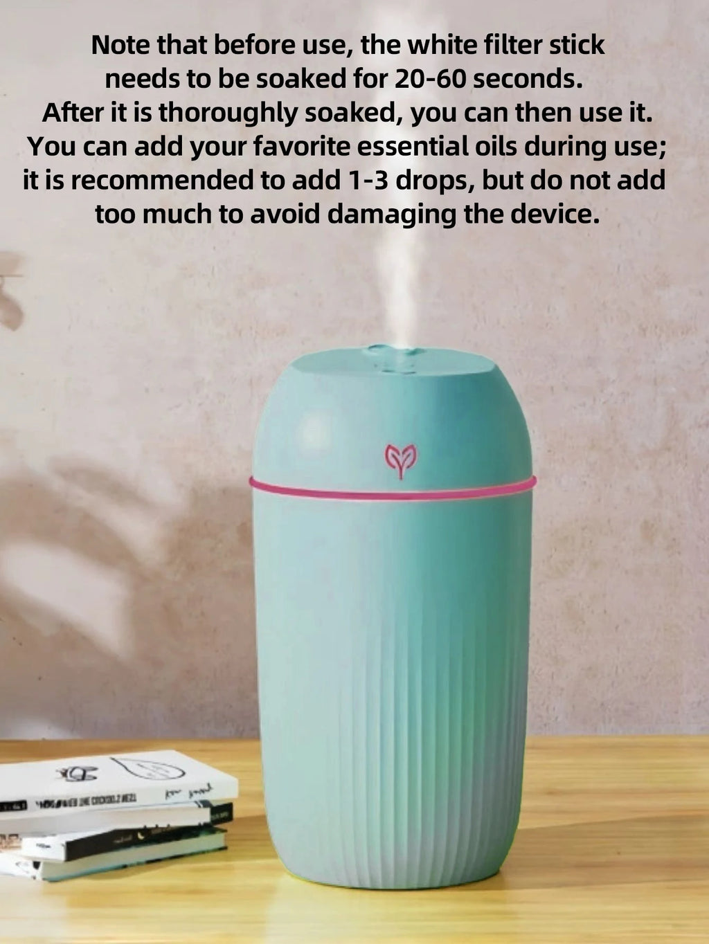 420ml Portable USB Ultrasonic Air Mini Humidifier Essential Oil Diffuser Car Purifier Aroma Anion Mist Maker