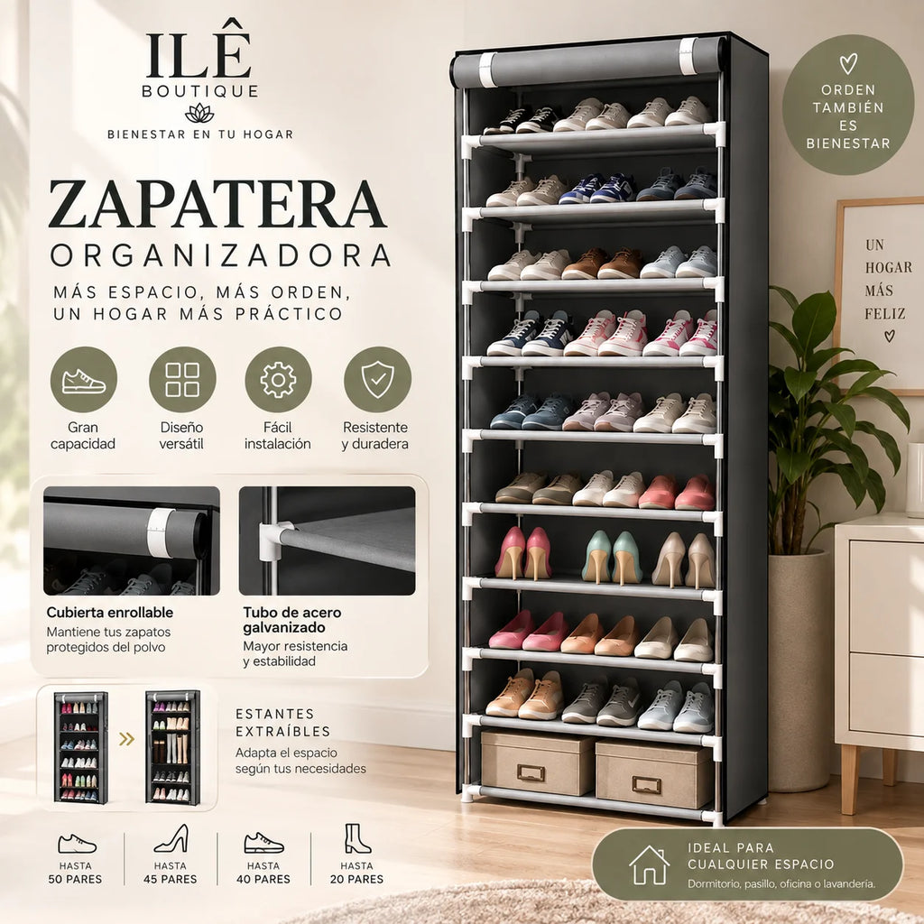 Organizador de Zapatos Vertical 10 Niveles